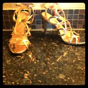 4 inch gold heels